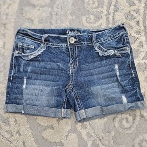 Amethyst- Womens Jean shorts, Distressed Size 9
